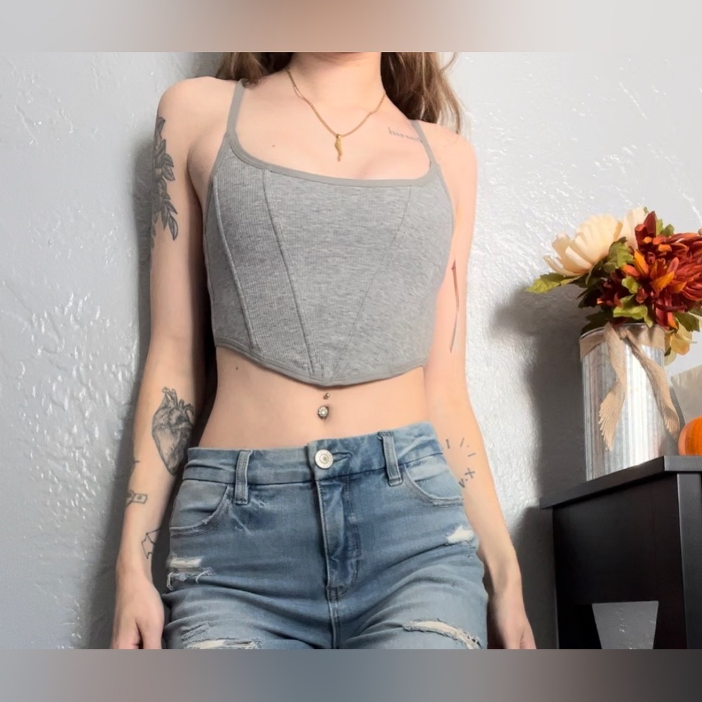 Colsie Tank Top Camisole, Gray, Size XS, New With Tags